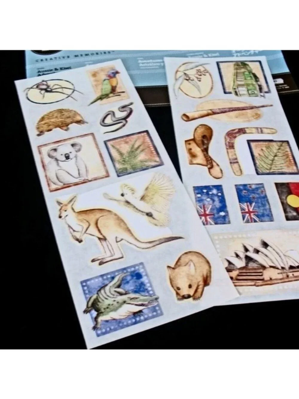 2 pkg new Creative Memories Aussie& Kiwi Adventures Stickers 2 sheets& DownUnder